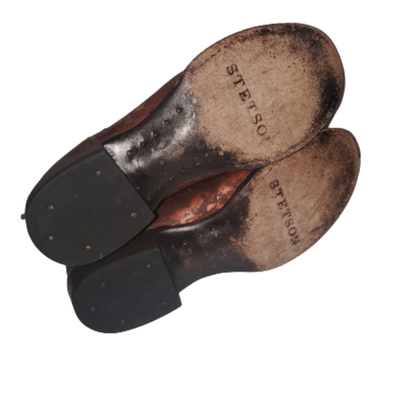 Stetson Studded Cowboy Boots Western Boots 6 - Picture 8 of 10